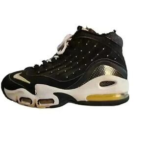 Nike Air Griffey Max II High Basketball Shoes Black Yellow 442171-010 Sz 8 Nice